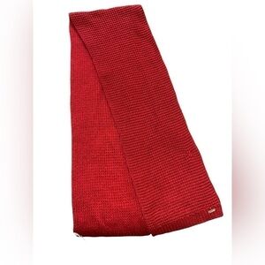 Calvin Klein Long Knit Red Scarf